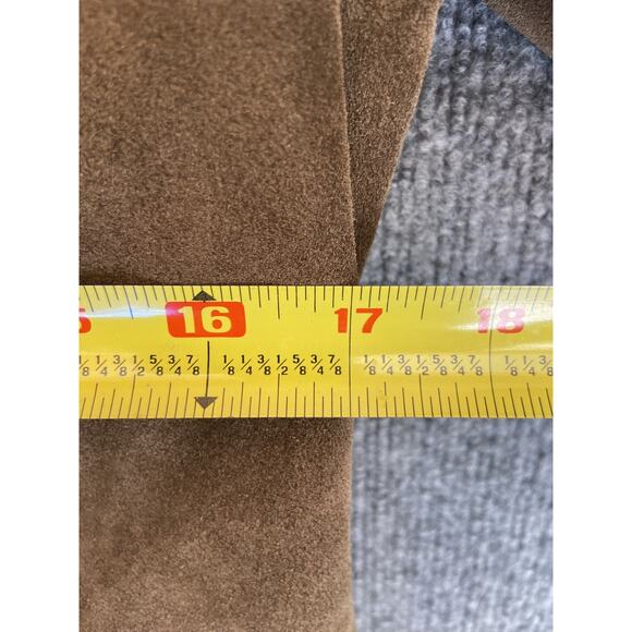 Banana Republic Blazer Womens 2 Brown Suede Leather Jacket Pockets Classic Work - Picture 3 of 5